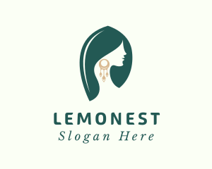 Green Elegant Earrings Logo
