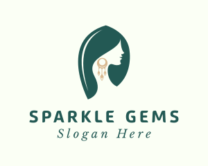 Earrings - Green Elegant Earrings logo design