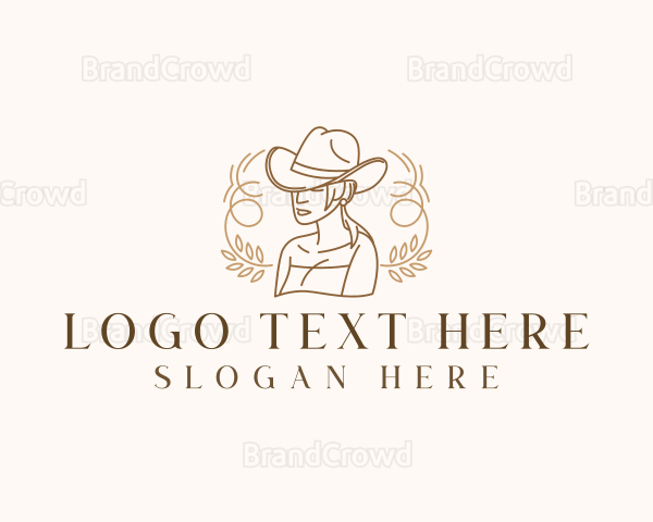 Western Cowgirl Hat Logo