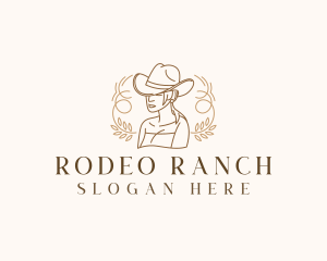 Cowgirl - Western Cowgirl Hat logo design