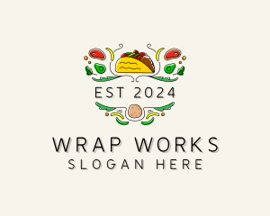 Wrap - Taco Taqueria Restaurant logo design