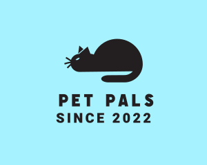 Cat Pet Feline logo design