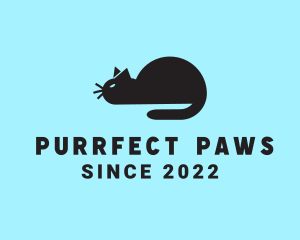 Cat Pet Feline logo design