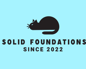 Black - Cat Pet Feline logo design