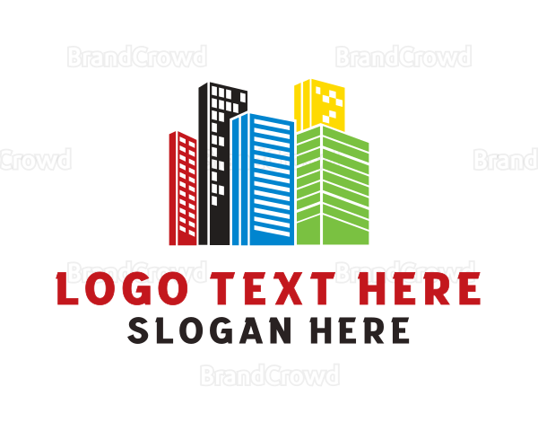 Colorful Building City Logo