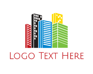 Development - Colorful Building City logo design