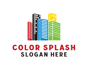 Colorful Building City logo design