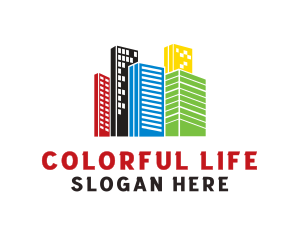 Vibrant - Colorful Building City logo design