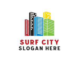 Colorful Building City logo design