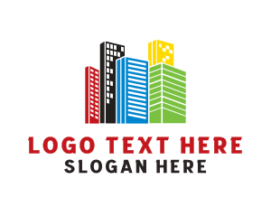 Development - Colorful Building City logo design