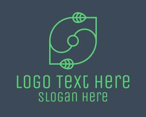 Relaxation - Minimalist Green Leaf logo design