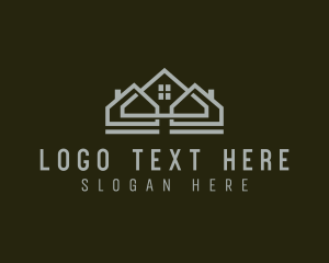 Roofing - Town House Residential Realty logo design