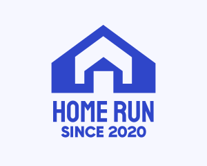 Blue Real Estate Home logo design