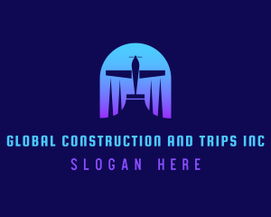 Tourism Aircraft Travel logo design