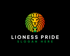 Lion Rastafarian Jamaica logo design