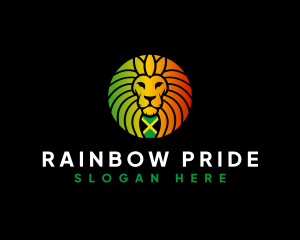 Lion Rastafarian Jamaica logo design