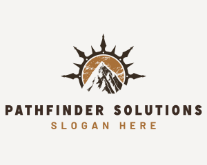 Mountain Compass Navigation logo design