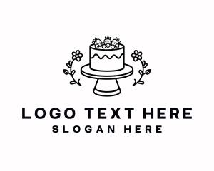 Cake - Cake Baking Flower logo design