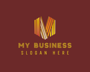 Modern Business Letter M logo design