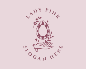 Crystal Pink Jewelry logo design