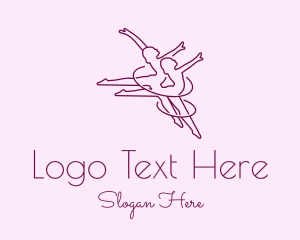 Women - Women Gymnast Line Art logo design