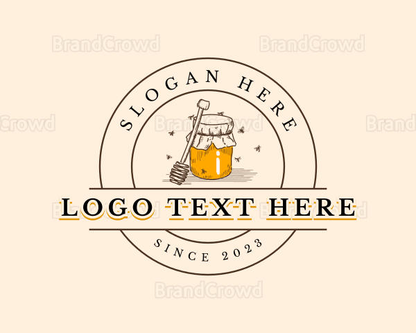 Bee Honey Jar Logo