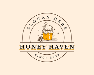 Bee Honey Jar logo design