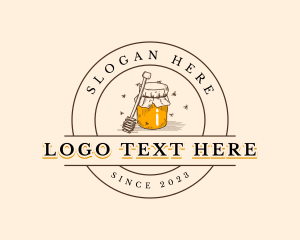 Food - Bee Honey Jar logo design
