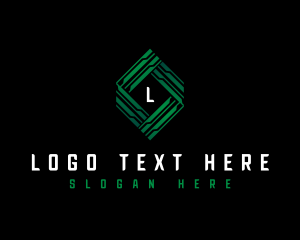 Telecommunication - Technological Hexagon  Data logo design