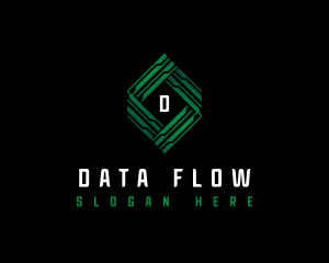 Technological Hexagon  Data logo design