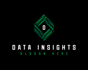 Technological Hexagon  Data logo design