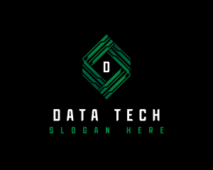 Data - Technological Hexagon  Data logo design