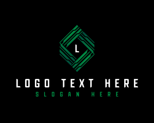 Coding - Technological Hexagon  Data logo design