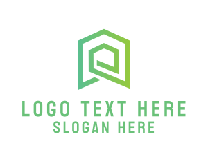 Land - House Maze Letter A logo design