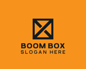 Box Crate Letter X logo design