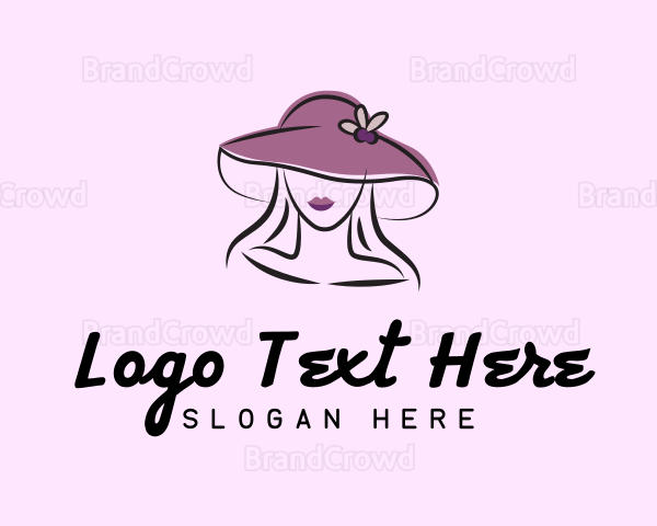 Elegant Woman Hat Logo