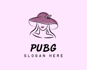 Elegant Woman Hat Logo