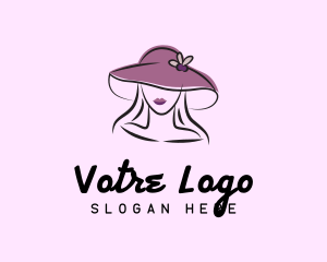 Elegant Woman Hat Logo