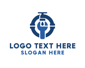 Clog - Plumbing Wrench Handyman logo design
