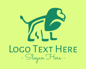 Lion Mane - Green Jungle Lion logo design