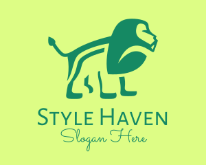 Green Jungle Lion Logo