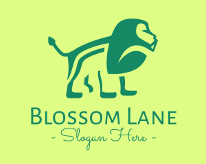 Green Jungle Lion logo design