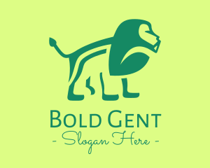 Green Jungle Lion logo design