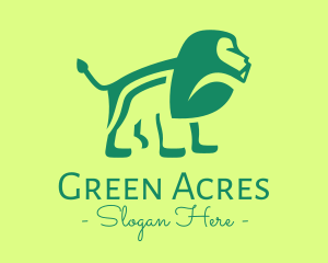Green Jungle Lion logo design