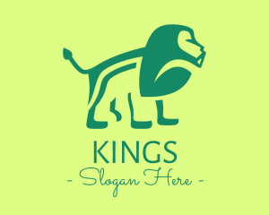 Green Jungle Lion logo design