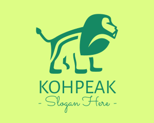 Green Jungle Lion logo design