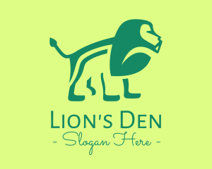 Lion - Green Jungle Lion logo design