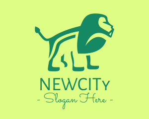 Green Jungle Lion logo design