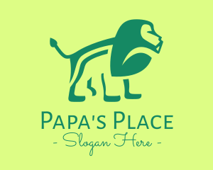 Green Jungle Lion logo design