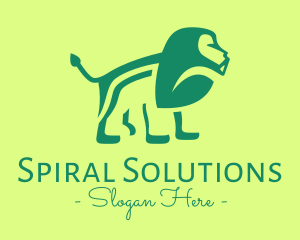 Green Jungle Lion logo design